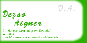 dezso aigner business card